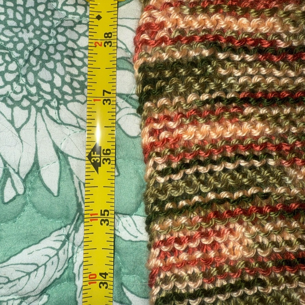 Striped Multicolor Knit Scarf 39”L x 6” W